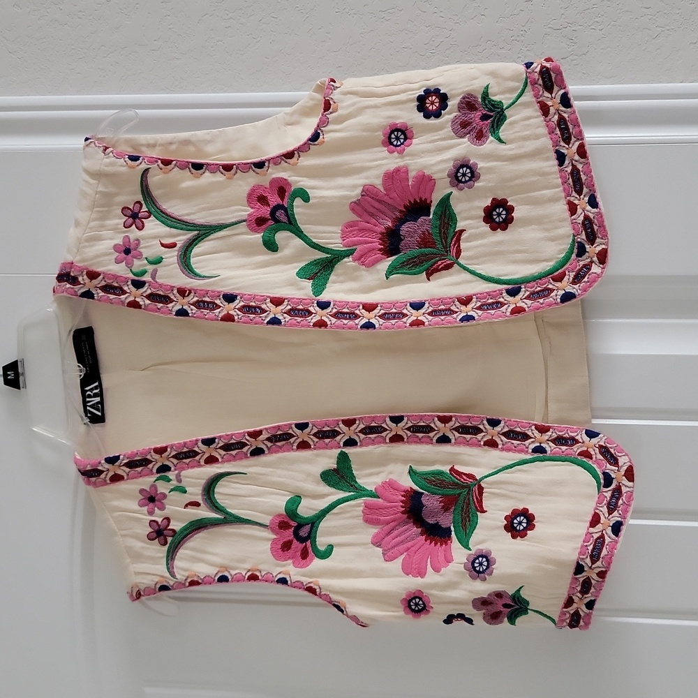 Zara embroidery vest